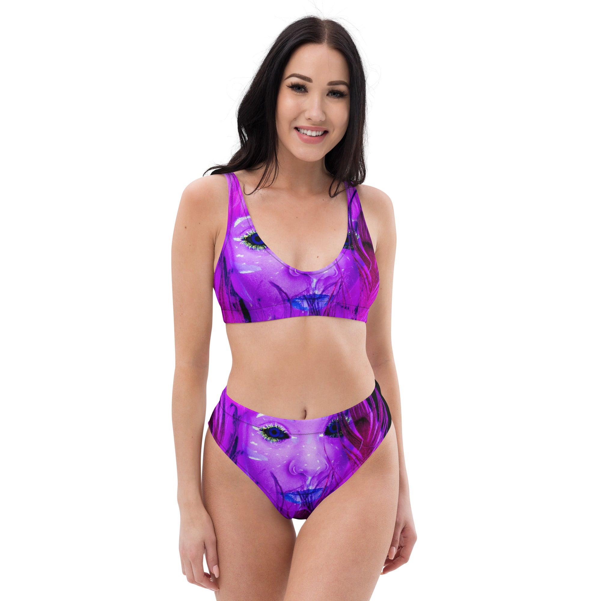 Recycled high-waisted bikini