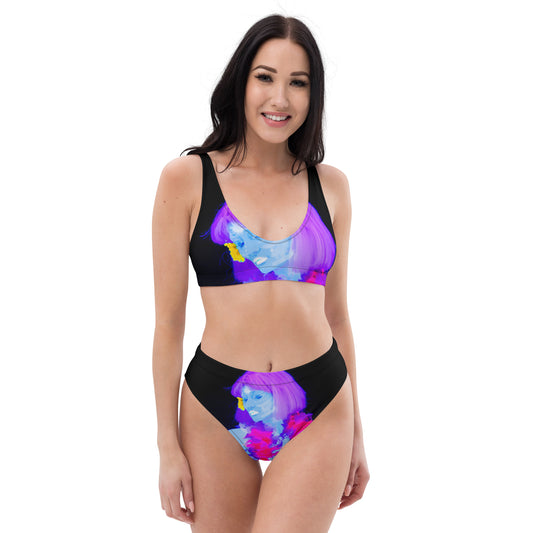 Recycled high-waisted bikini