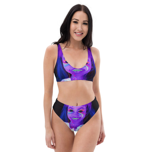 Recycled high-waisted bikini