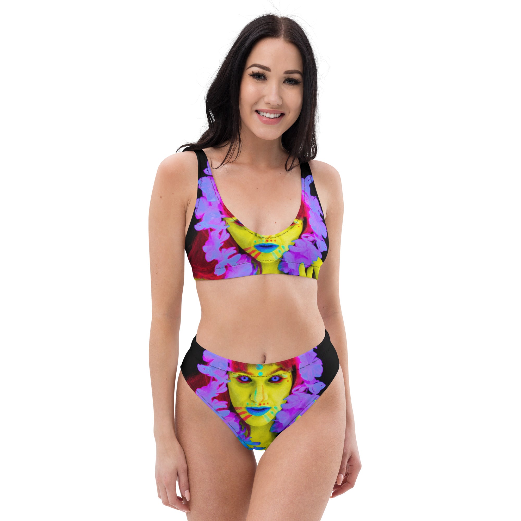 Recycled high-waisted bikini