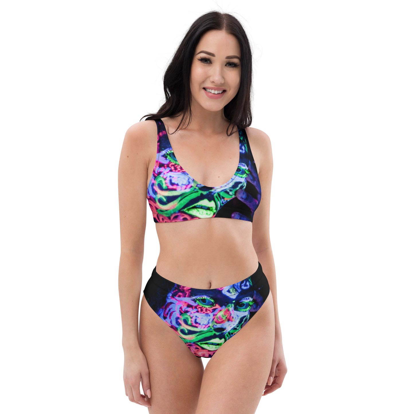 Recycled high-waisted bikini