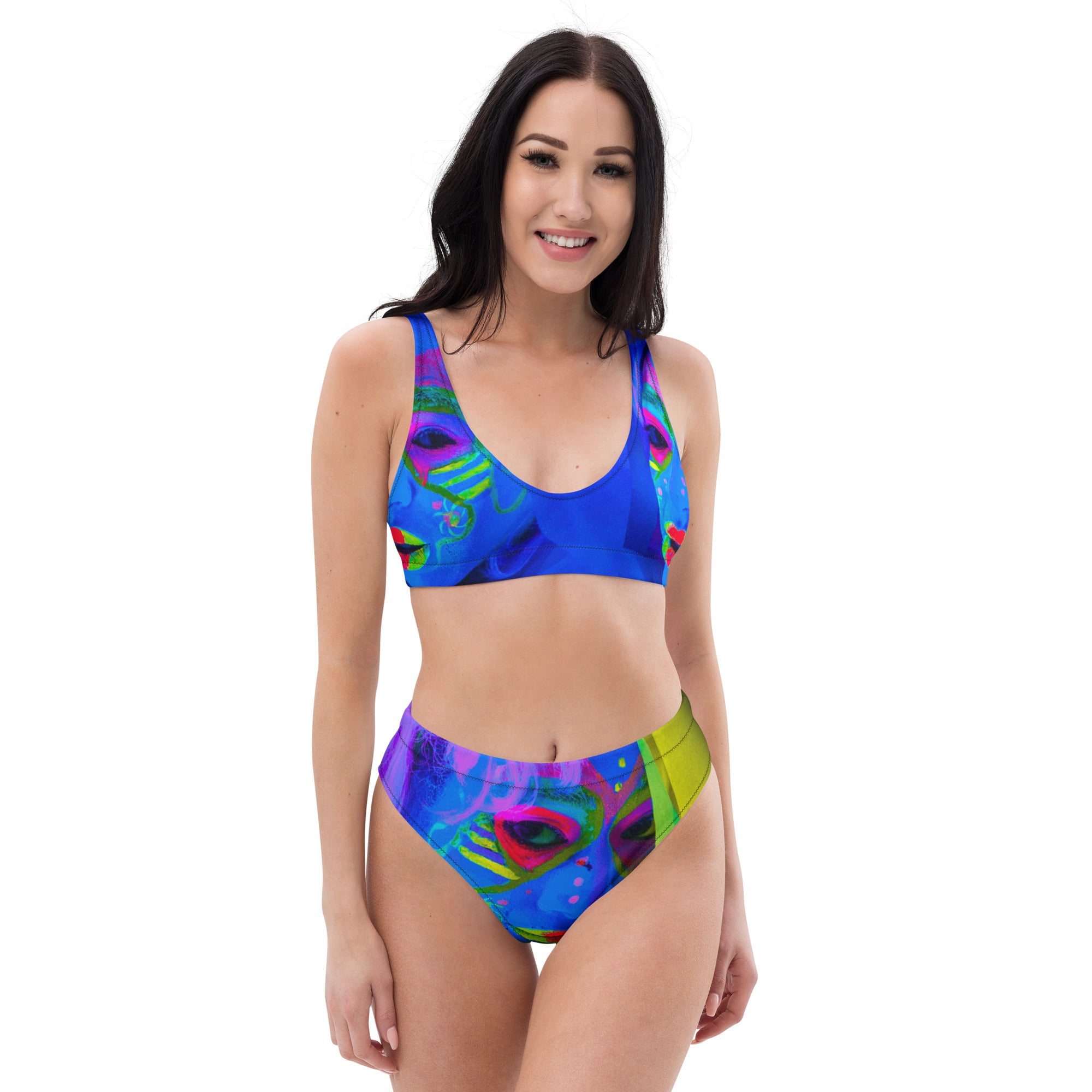 Recycled high-waisted bikini