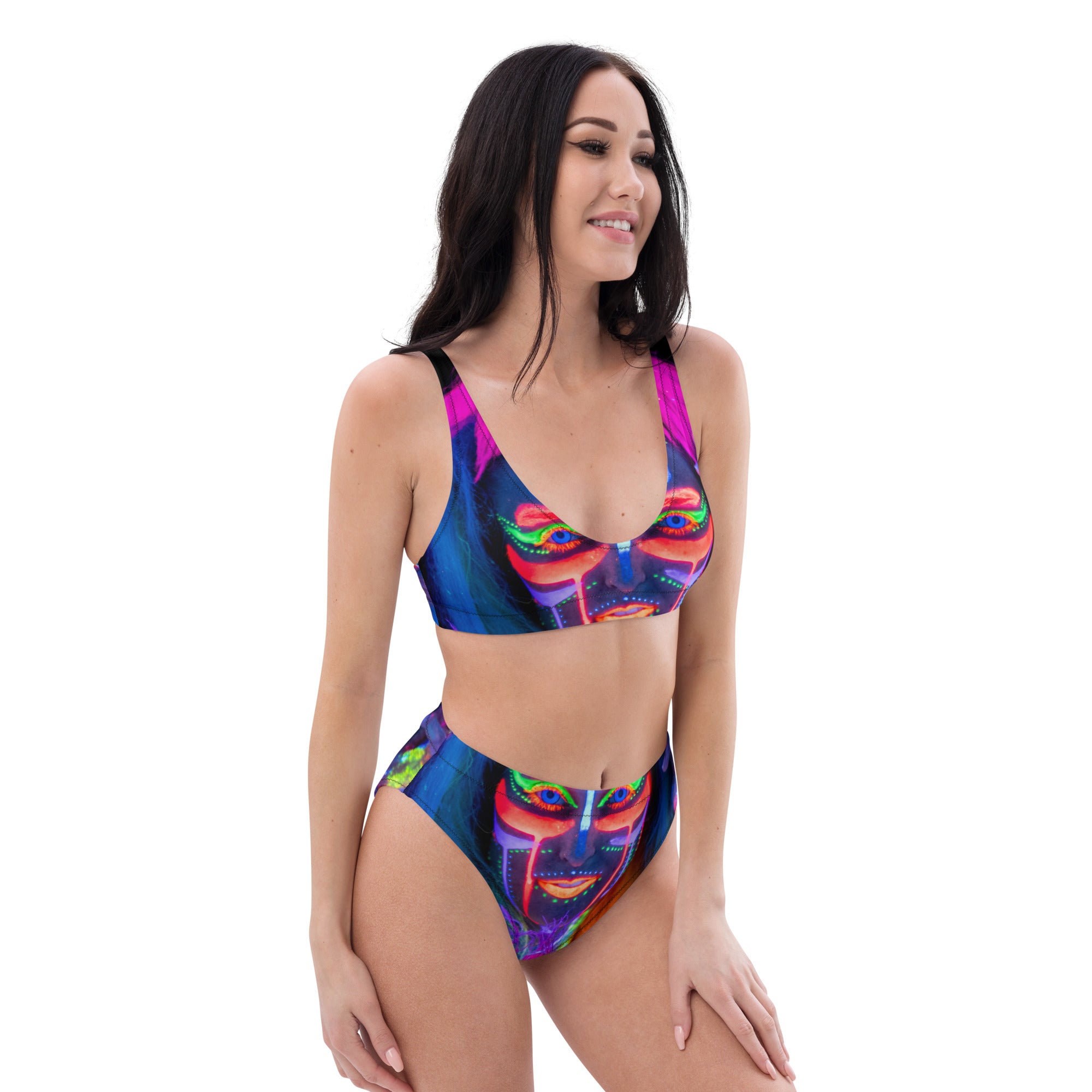 Recycled high-waisted bikini
